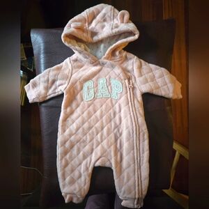 GAP Pink Quilted Baby Onesie